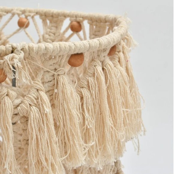 Macrame Wireframe Basket Round, 15x15 inches - Picture 4 of 4